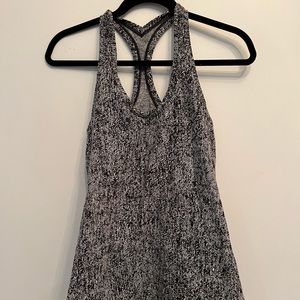 Lululemon Athletic Workout Tank Top - Black and White Pattern -